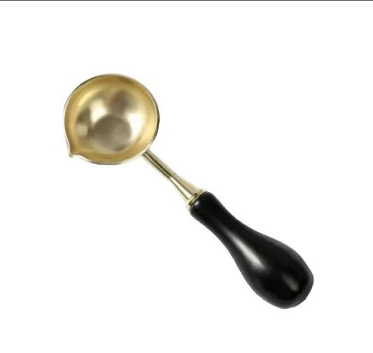 THREADCART | High Quality Sealing Wax Spoon Wax Melting Spoon Vintage Wood Handle Stamp Sealing Wax Spoon