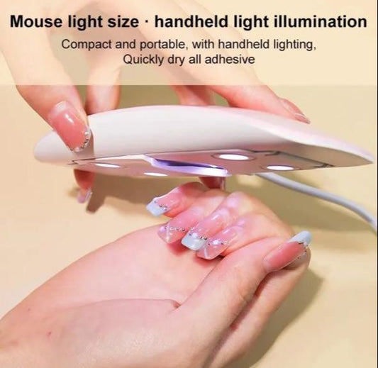 THREADSCART | High Quality 6W Mini Nail Dryer Machine Portable 6 LED UV Manicure Lamp Home Use Nail Lamp For Drying Polish Varnish With USB Cable