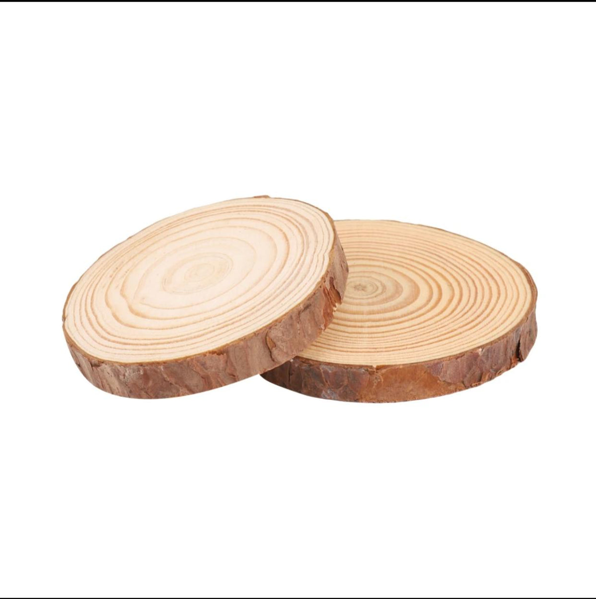 Wooden Slices Round Natural Wooden Log Slice Discs Logs For DIY Craft Wedding Decor ( 10 Inch )
