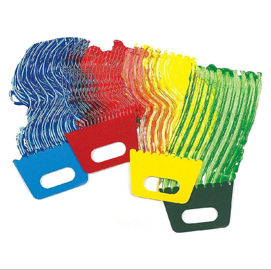 THREADSCART Plastic Paint Scrapers for Art DIY - Pack of 4