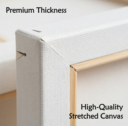 THREADSCART | Best Quality Pack of 5 Square Canvas Boards Set (4x4, 6x6, 8x8, 10x10, 12x12) – Multi-Size Painting Canvas for Acrylic, Oil & Art Practice | Artist & Student Kit