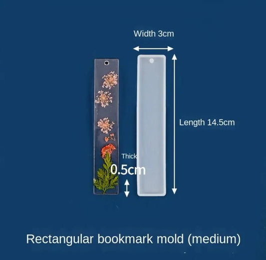 THREADSCART | High Quality Rectangle Silicone Bookmark Mold DIY Making Epoxy Resin Jewelry DIY Craft Mould 1PCS