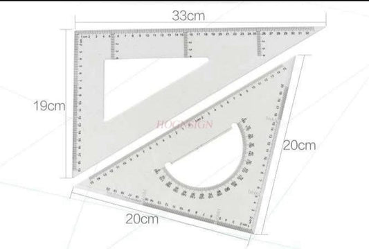 Triangle ruler acute angle isosceles right angle engineering drawing measurement tool teaching ruler student stationery