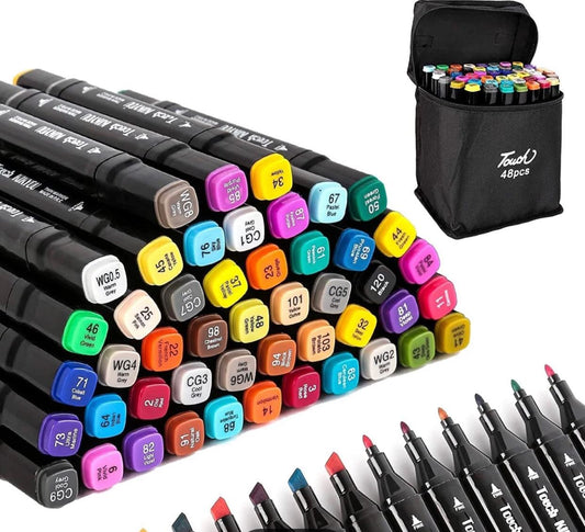 THREADSCART | High Quality Artisan Sketch Markers Copic Twin Double Headed Markers alc_ohol ink markers for Drawing Touch Sketch