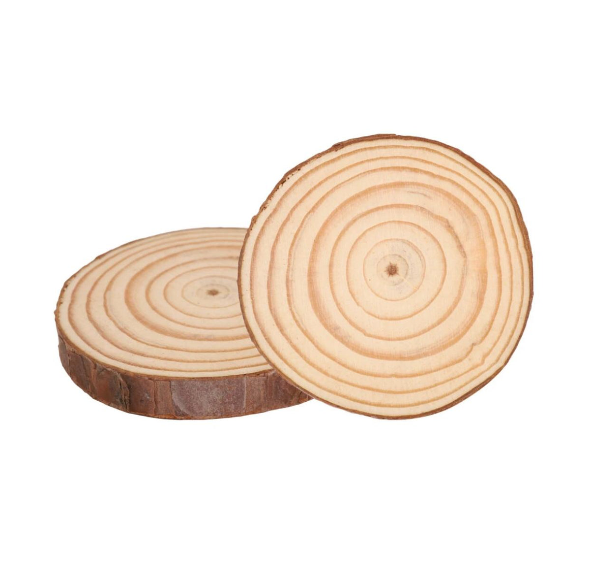 Wooden Slices Round Natural Wooden Log Slice Discs Logs For DIY Craft Wedding Decor ( 10 Inch )