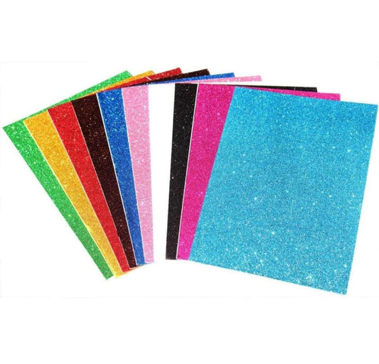 Glitter Fomic Sheet Sticker Best Quality Pack of 5 Pcs