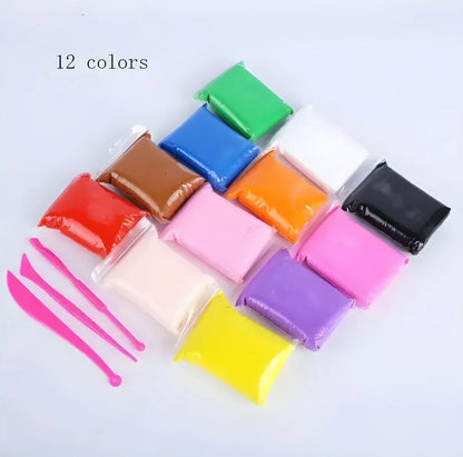 12 Packet any random color Polymer Light Clay Slime Playdough For Kids - Play Dough Polymer clay for jewellery making clay - Air Dry Clay