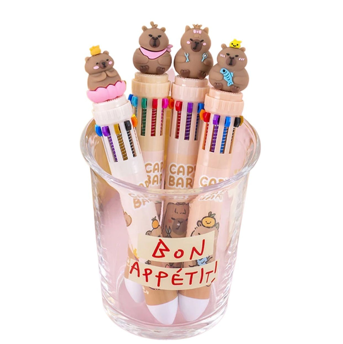 THREADSCART | High Quality Creative Different design 10 Multicolored Pens Cute Cartoon Ballpoint Pen Gifts