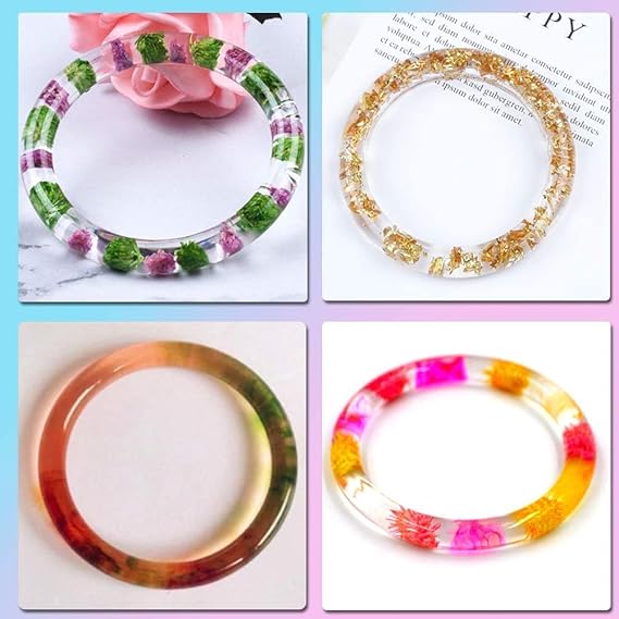 THREADSCART | Resin Bangle Mold Set (Pack of 3 Different Size) | Silicone Bracelet Molds | DIY Jewelry Making Tool | Epoxy Resin Craft Mold