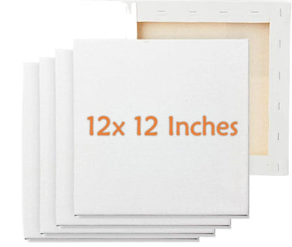 EASE Pack of 2 Canvases, Canvas Size 12 x 12 , Best for Painting and Art Work