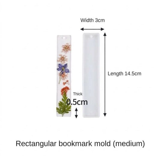 THREADSCART | High Quality Rectangle Silicone Bookmark Mold DIY Making Epoxy Resin Jewelry DIY Craft Mould 1PCS