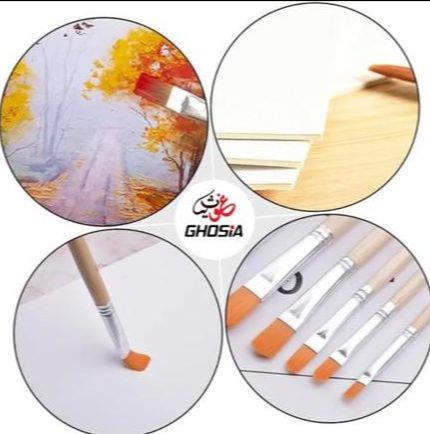 12pcs Paint Brushes with Painting Palette Nylon Hair Brushes for Oil Watercolor -2099