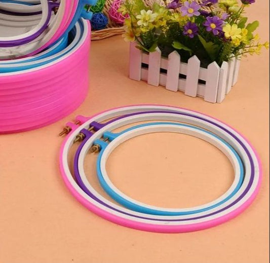 Set of 2 Plastic embroidery cross stitch frames