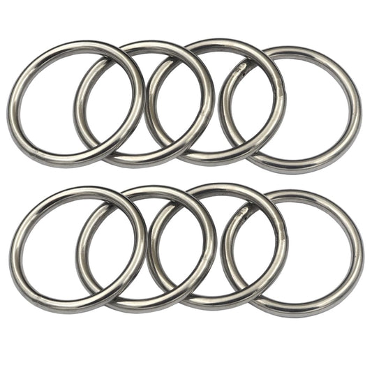 THREADSCART | Premium Metal Silver O Ring 1.25 Inch Handbag Ring Buckle | Strong Purse Strap Connector | Bag Making Accessories | Single Round Ring for Handbags DIY Craft