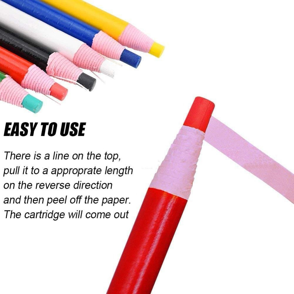 THREADSCART | Best Quality Sewing Marking Pencils Set (4 Colors) | Tailor Chalk Pens for Fabric Cutting, Stitching, Quilting & DIY Sewing Tool