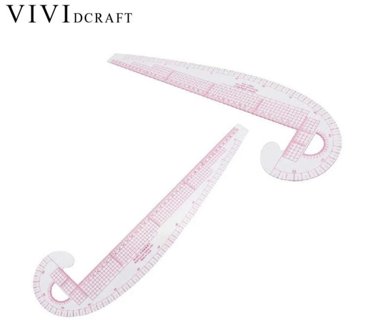 【yuliang shopping mall】New Multi-function Plastic French Curve Ruler 360 Ruler Measure Degree Bend Tailor Making Ruler Design Tool