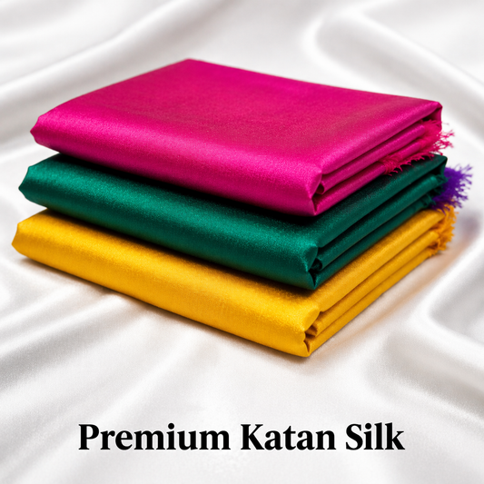 Luxury Katan Silk Fabric  Premium Soft Silk | Elegant Plain Colors | Bridal & Party Wear Dress Material High Quality Silk Cloth Pakistan