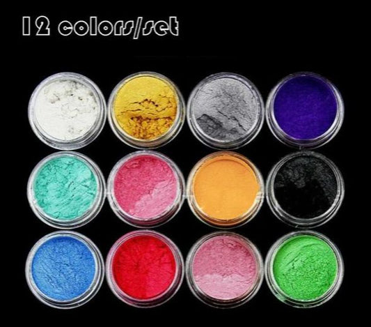Mica Powder Epoxy Resin Pigments Pack of 12