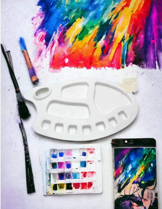 Color Mixing Tray - Material Plastic - Color White - Size Large Art# SS-Om-White-St-AIP-Large-0005