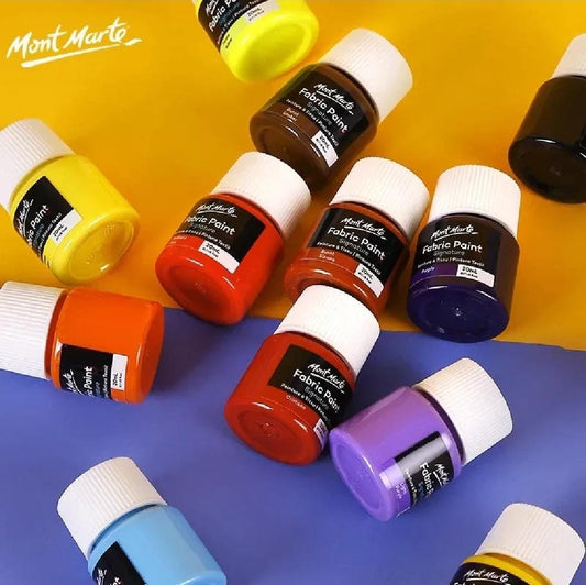 Mont Marte Fabric Paint Signature 20ml - Vibrant Textile Colors for Fabric Art & DIY Projects