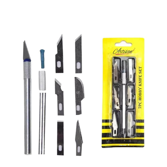 7pcs Pen Cutter Precision Knives Extractor Style Hobby For Crafts Art Cutting Chisel Tool Sculptor Paper Carving Polymer Clay