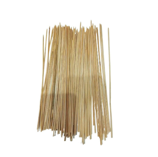 Pack of 1 Wooden BBQ Bamboo Skewer Sticks 8 Inch - 1 Packet 75 Pcs