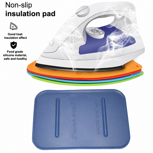 THREADSCART | Premium Quality Heat Resistant Silicone Iron Rest Pad | Non-Slip Iron Stand Mat for Steam & Dry Iron | Burn Protection Iron Base Holder | Heat Insulation Pad