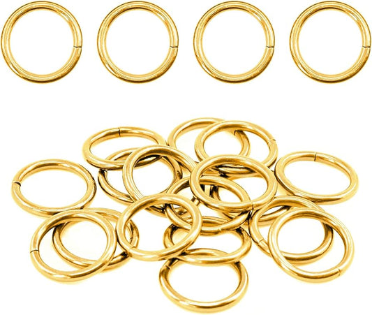THREADSCART | Premium Metal Silver O Ring 1.25 Inch Handbag Ring Buckle | Strong Purse Strap Connector | Bag Making Accessories | Single Round Ring for Handbags DIY Craft