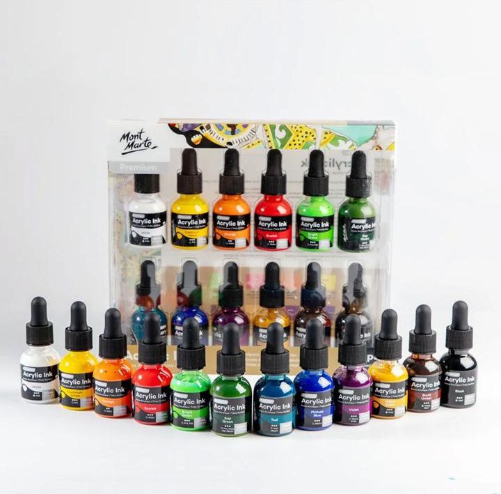 Mont Marte Acrylic Ink Premium 6pc x 20ml