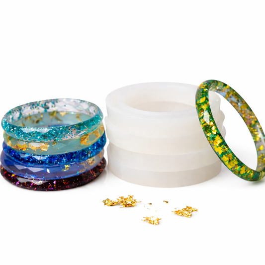 THREADSCART | Transparent Silicone Mold Resin Bracelet Resin Molds Making Tools with pattern