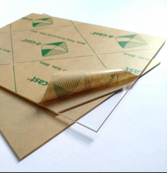 Acrylic Sheet Clear Transparent and Multi Colour 8 inch x 8 inch Size 2mm/3mm