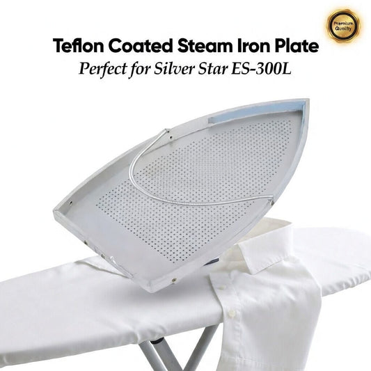 THREADSCART | Best Quality Steam Iron Shoe Plate Teflon Coated – Universal Iron Cover for Silver Star ES-300 L & All Steam Irons | Non-Stick, Fabric Protection, Adjustable