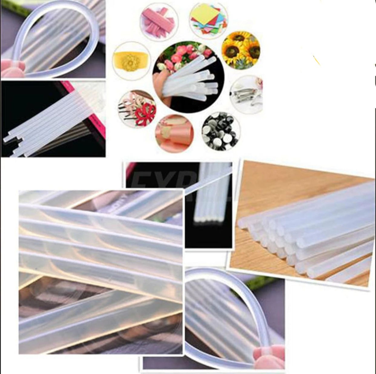 20w Imported Brand New Hot Glue Gun Small / Imported Glue Gun / Glue / Professional Hot Melt Small Glue Gun With 3 Glitter Glue Stick HGG 01 (1 Pcs + 3 Glitter stick)
