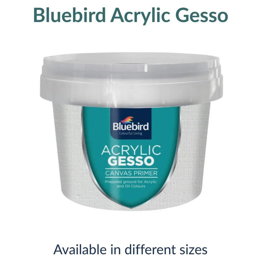THREADSCART | Bluebird Acrylic Gesso – Premium Canvas Primer for Acrylic & Oil Painting