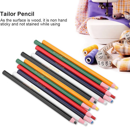 THREADSCART | Best Quality Sewing Marking Pencils Set (4 Colors) | Tailor Chalk Pens for Fabric Cutting, Stitching, Quilting & DIY Sewing Tool