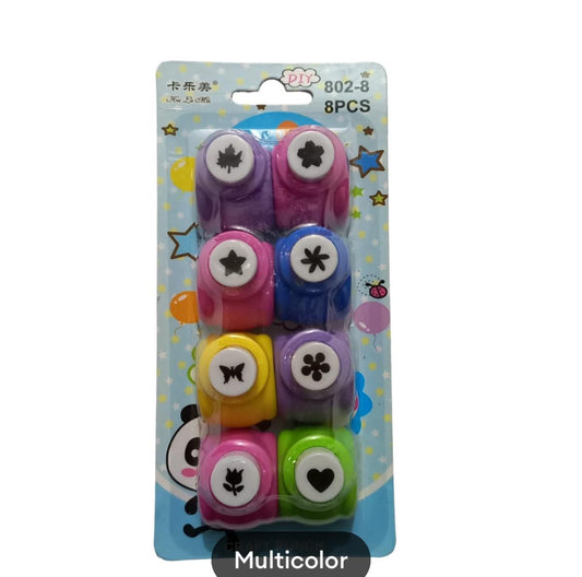 Mini Paper Punch Pack of 8 - Mini DIY Assorted Paper Punching Machines Crafts Punch