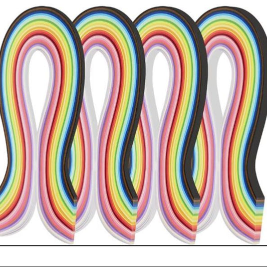 THREADSCART | 100 X Quilling Paper Strips multicolor Origami Paper DIY Handcraft Gift | Paper Quilling Art Supplies | For School and university Projects Handmade Cards Decorations ( Size:39*0.5cm/15.35*0.2in )