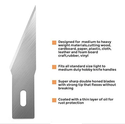 THREADSCART | High Quality Precision Pen Cutter ( Detail & Carving Knife),Hobby Blades Refill Excel Craft Art Knife Kit Cutter for Art, Hobby, Scrapbooking ,Stencil