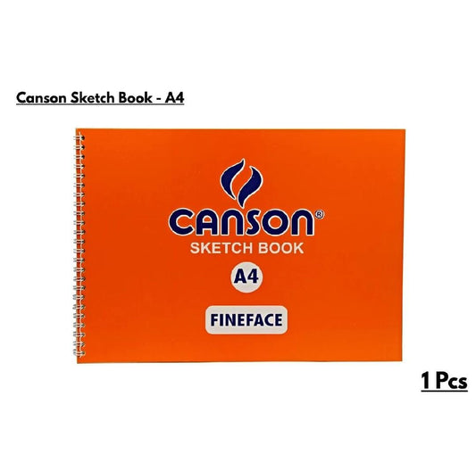 Canson Sketch book A4 Fine Face for Drawing and Painting Pad Textured 20 Sheet A4 Size Artist Quality Sketchbook