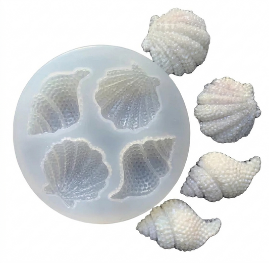 THREADSCART | Handmade Shell Silicone Mold for Resin | Sea Shell & Conch Epoxy Resin Mold | DIY Resin Craft Mold for Soap, Candle, Jewelry Making