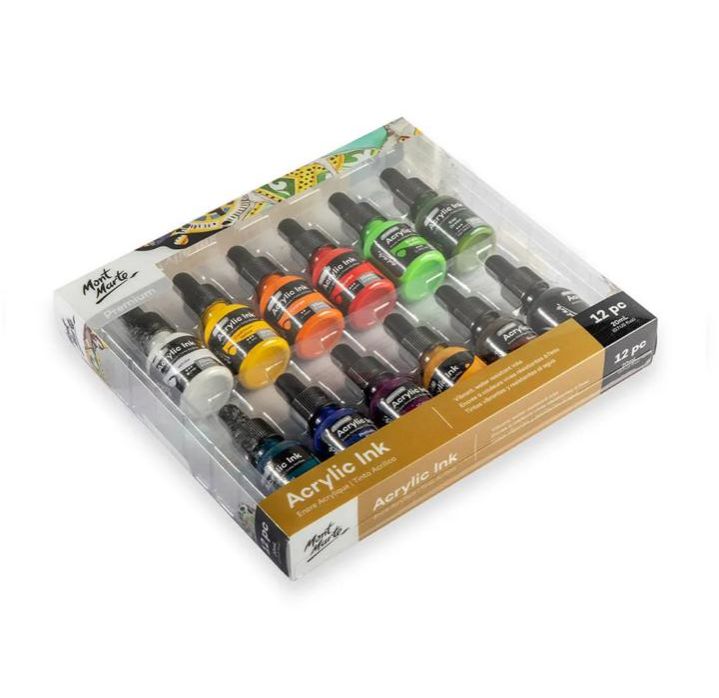 Mont Marte Acrylic Ink Premium 6pc x 20ml