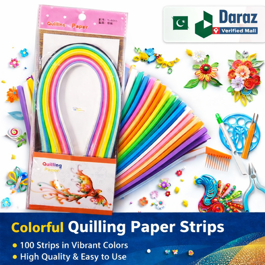 TREADSCART | Quilling Paper Strips 120pcs Multicolor 3mm/5mm DIY Paper Quilling Kit Craft Strips for Kids & Art Projects