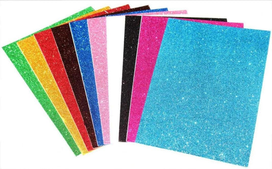 Glitter Fomic Sheet Sticker Best Quality Pack of 5 Pcs