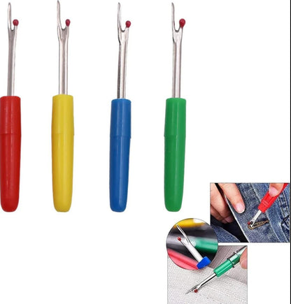 THREADSCART | High Quality Seam Ripper Set, Separator Colourful Thread Unpicker 3 Pieces Seam Ripper Kit, Sewing Seam Ripper Thread, Thread Separator, Seam Ripper, Colourful Thread Unpicker for Hand Sewing Embroidery, By Mall City Zone.