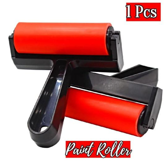 Rubber Brayer 4 Inch, Brayer Ink Roller, Soft Rubber Brayer Roller With Plastic Handle , Oil Painting Clay Stamping Art Craft Tool For Kids Adults