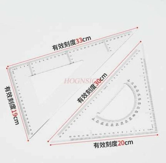 Triangle ruler acute angle isosceles right angle engineering drawing measurement tool teaching ruler student stationery