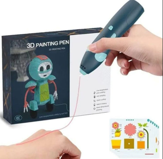 THREADSCART | High Quality 3D Pen for 3D Printing, PCL Drawing Pen, USB Chargeable 3D pen with safe PCL filament