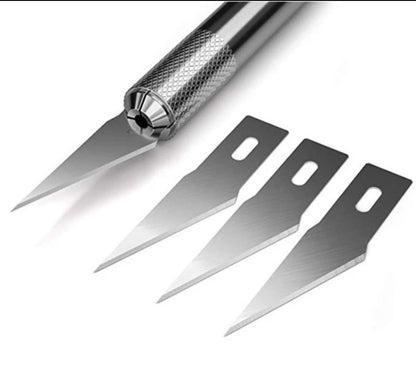 THREADSCART | High Quality Precision Pen Cutter ( Detail & Carving Knife),Hobby Blades Refill Excel Craft Art Knife Kit Cutter for Art, Hobby, Scrapbooking ,Stencil