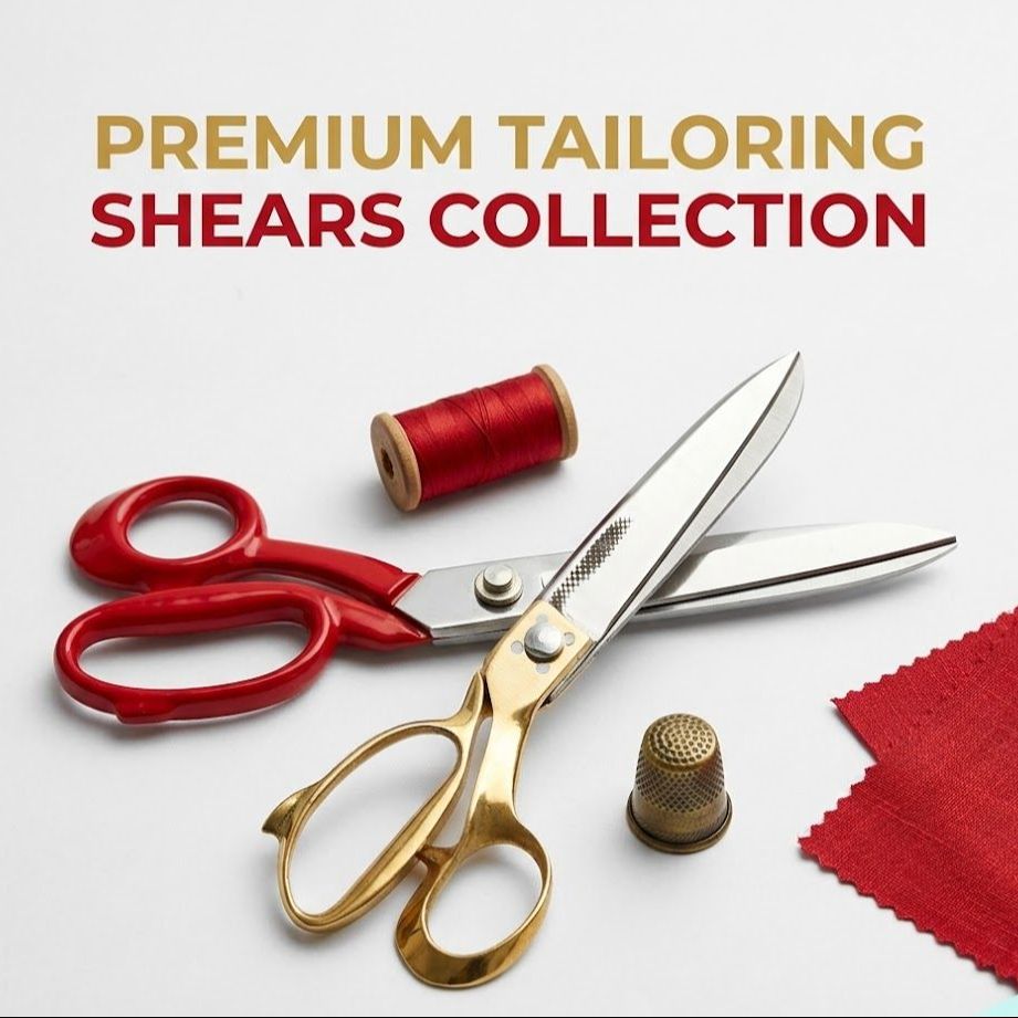 Threadscart | Premium Heavy Duty Tailor Scissors 8 9 10 Inch – Stainless Steel Fabric Cutting Shears for Cloth, Leather & Tailoring