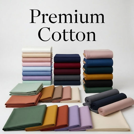 Premium cotton Fabric For Women Unstitched trouser& Dress Material – Soft Breathable Summer Lawn Cloth – & Plain Lawn Fabric – Multiple Colors Available
